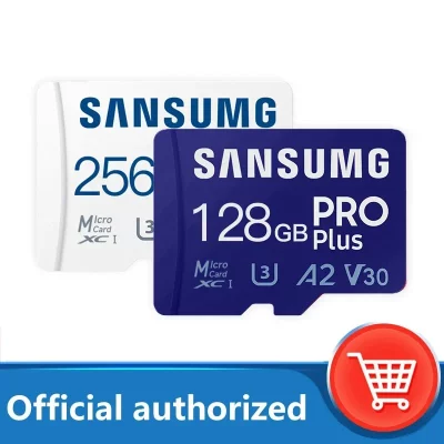 SANSUMG-Carte Micro SD EVO Plus, 128 Go, 256 Go, 512 Go, A2 V30 U3, Transfert 130 MBumental, Carte mémoire C10 U1 TF, 64 Go, V10 A1